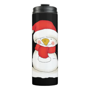 christmas snowman thermal tumbler
