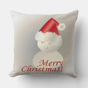 Christmas Snowman Throw Pillow