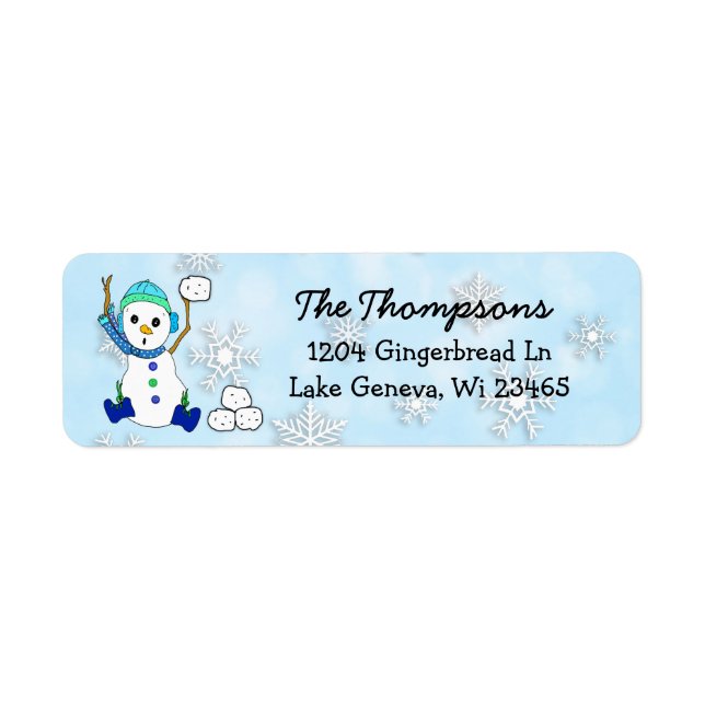 Christmas Snowman Throwing Snowball Background (Front)