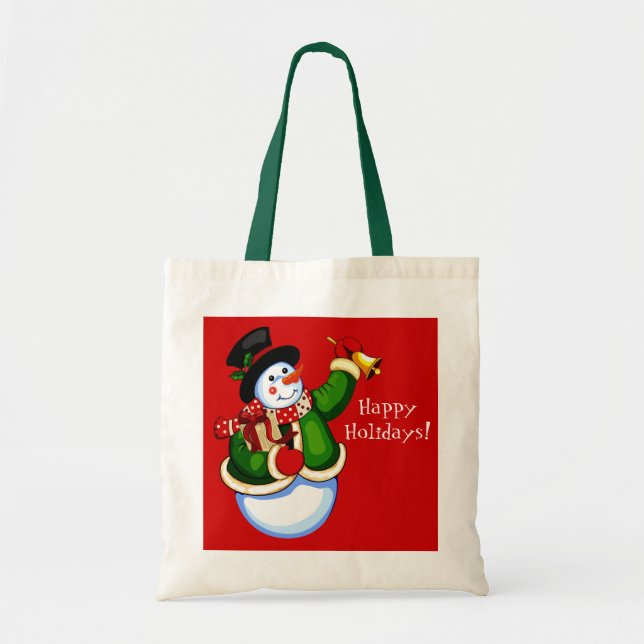 Christmas Snowman tote bag (Front)