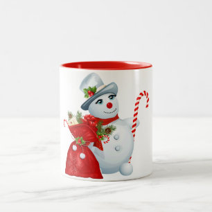 Christmas Snowman Two Tone Mug