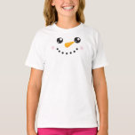 Christmas Snowman, White Snowman, Carrot Nose T-Shirt<br><div class="desc">Cute,  fun and adorable design of snowman with carrot nose. Modern and trendy gift,  perfect for Christmas or New Year's celebration.</div>