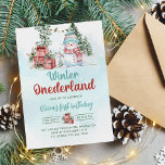 Christmas Snowman Winter Onederland 1st Birthday  Invitation<br><div class="desc">Christmas Snowman Winter Onederland 1st Birthday Invitation</div>