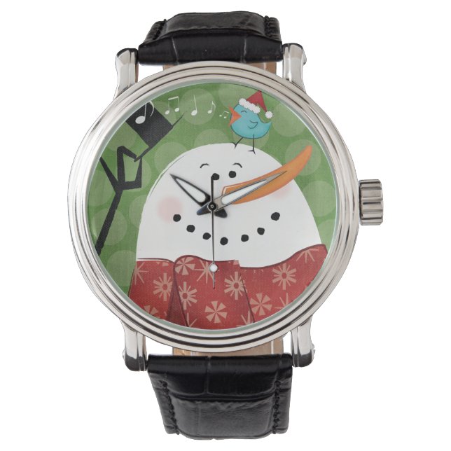 Christmas Snowman with Bird Watch (Front)