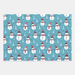 Christmas Snowman Wrapping Paper