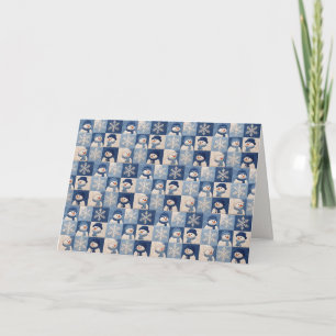 Christmas Snowmen and Snowflakes Quilt Pattern Card