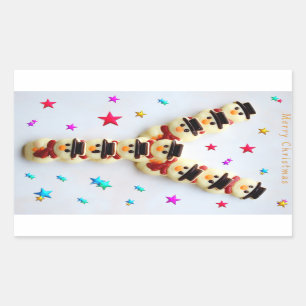 Christmas snowmen chocolate cookies sticker