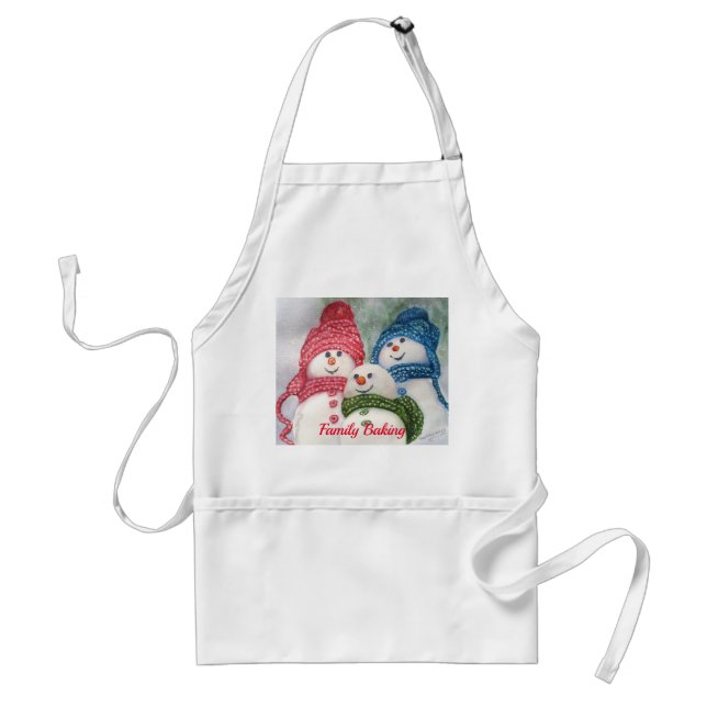 CHRISTMAS SNOWMEN FAMILY STANDARD APRON (Front)