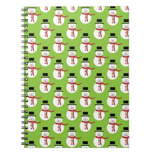 Christmas Snowmen Pattern Notebook (Front)