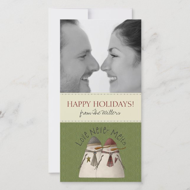 Christmas Snowmen Photo Cards (Front)