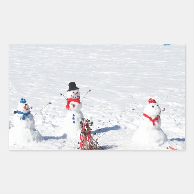 Christmas Snowmen Sticker (Front)