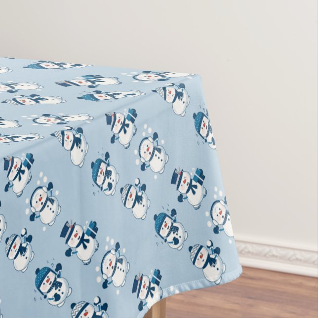 Christmas Snowmen Tablecloth (In Situ)