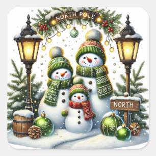 Christmas Snowpeople Stickers
