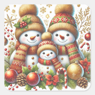 Christmas Snowpeople Stickers