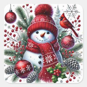 Christmas Snowpeople Stickers
