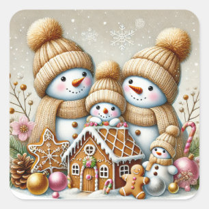 Christmas Snowpeople Stickers