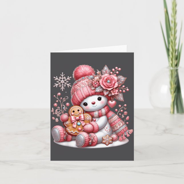 Christmas Snowperson  Card (Front)