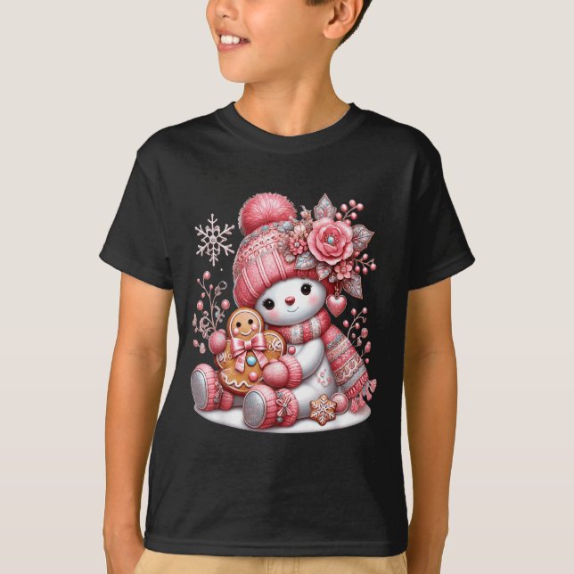 Christmas Snowperson  T-Shirt (Front)