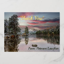 Christmas Snowy Landscape Thank You