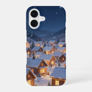 Christmas Snowy Village Mountains Phone Case