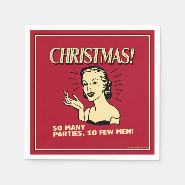 Christmas: So Many Parties, So Few Men Napkin (Front)