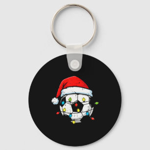 Christmas Soccer Ball Santa Xmas Football Srt Men  Keychain