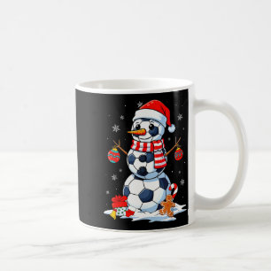 Christmas Soccer Ball Snowman Xmas Football Boys K Coffee Mug