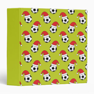 Christmas Soccer Ball With Santa Claus Hat Pattern Binder