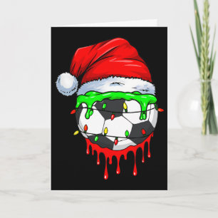 Christmas Soccer Drip For Boys Ice Cream Drip Card