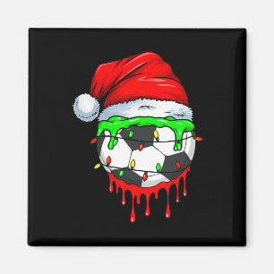 Christmas Soccer Drip For Boys Ice Cream Drip  Magnet