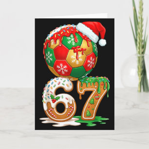 Christmas Soccer Drip Number 67 Boys Soccer 67  Card