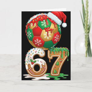 Christmas Soccer Drip Number 67 Boys Soccer 67 Card