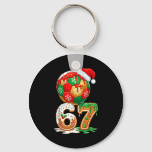 Christmas Soccer Drip Number 67 Boys Soccer 67  Keychain