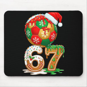 Christmas Soccer Drip Number 67 Boys Soccer 67  Mouse Pad