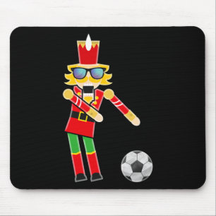 Christmas Soccer Flossing Nutcracker Gifts Mouse Pad