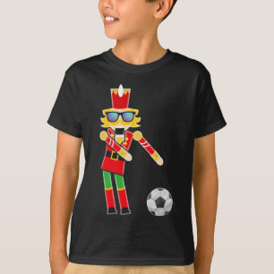 Christmas Soccer Flossing Nutcracker Gifts T-Shirt