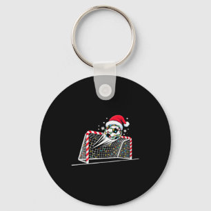 Christmas Soccer Goal Ball Lights Santa Xmas Kids  Keychain