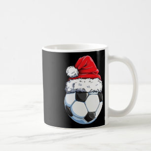 Christmas Soccer Ll Santa Hat Funny Sports Xmas Bo Coffee Mug