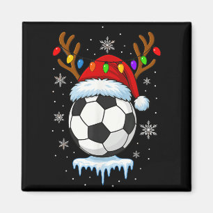 Christmas Soccer Reindeer Magnet