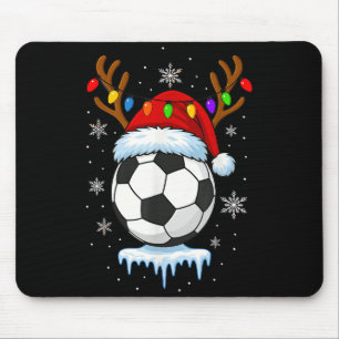 Christmas Soccer Reindeer Mouse Pad