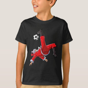 Christmas Soccer Santa Funny Bicycle Kick  T-Shirt