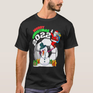 Christmas Soccer Santa Merry Christmas Dabbing Sno T-Shirt