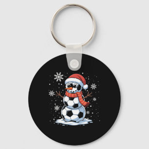 Christmas Soccer Snowman Christmas Women Men Kids Keychain