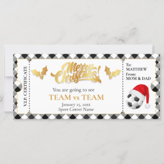 Christmas Soccer Ticket, Surprise Gift Voucher