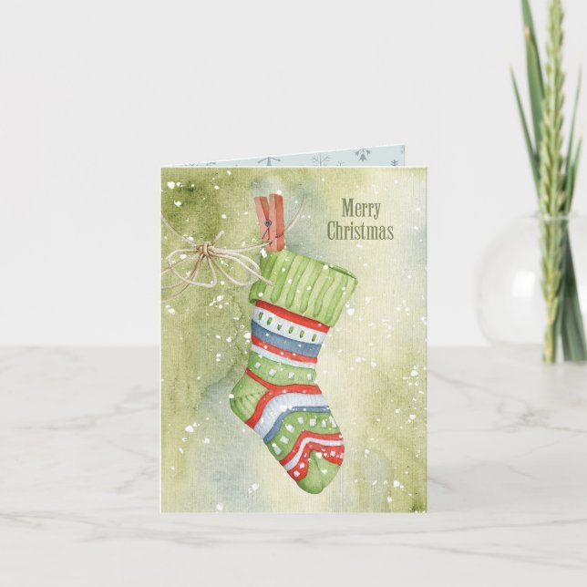 Christmas Sock Card (Front)