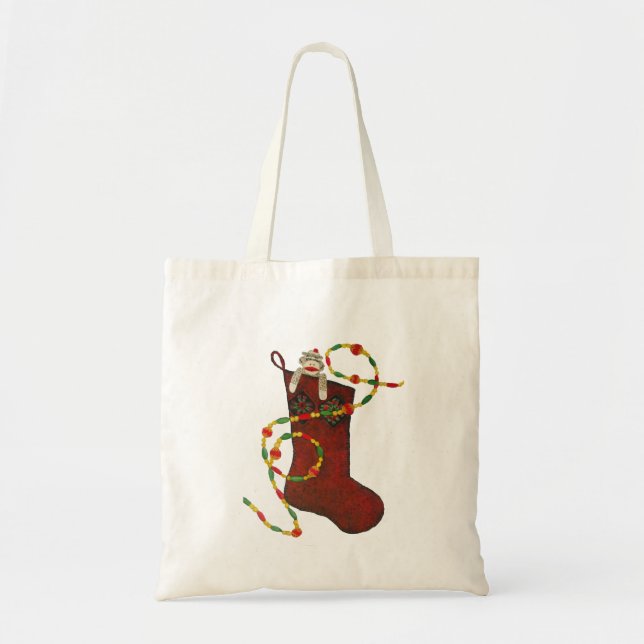 Christmas Sock Monkey Bag (Front)