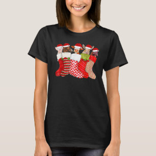 Christmas Socks Animals Horse Cow Goat Chicken Pig T-Shirt
