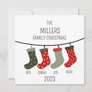 Christmas socks as a family of four