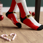 Christmas Socks Fun Red & White Secret Santa Gift<br><div class="desc">The ideal festive socks for every Santa in search of holiday cheer - these make a delightful Secret Santa surprise are a perfect gift for him or her</div>