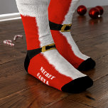 Christmas Socks Fun Red & White Secret Santa Gift<br><div class="desc">Secret Santa Socks suitable for all Santas that are in need of festive socks. Makes the perfect secret santa gift!</div>
